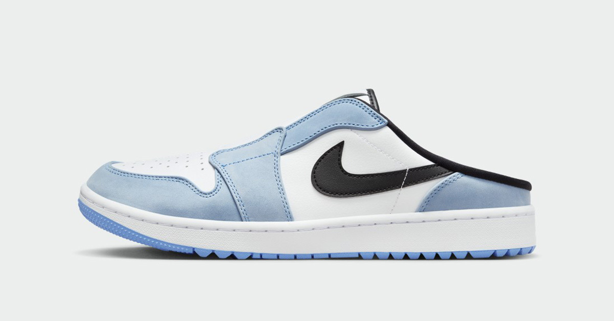 Offizielle Bilder des Air Jordan Mule Golf „University Blue“